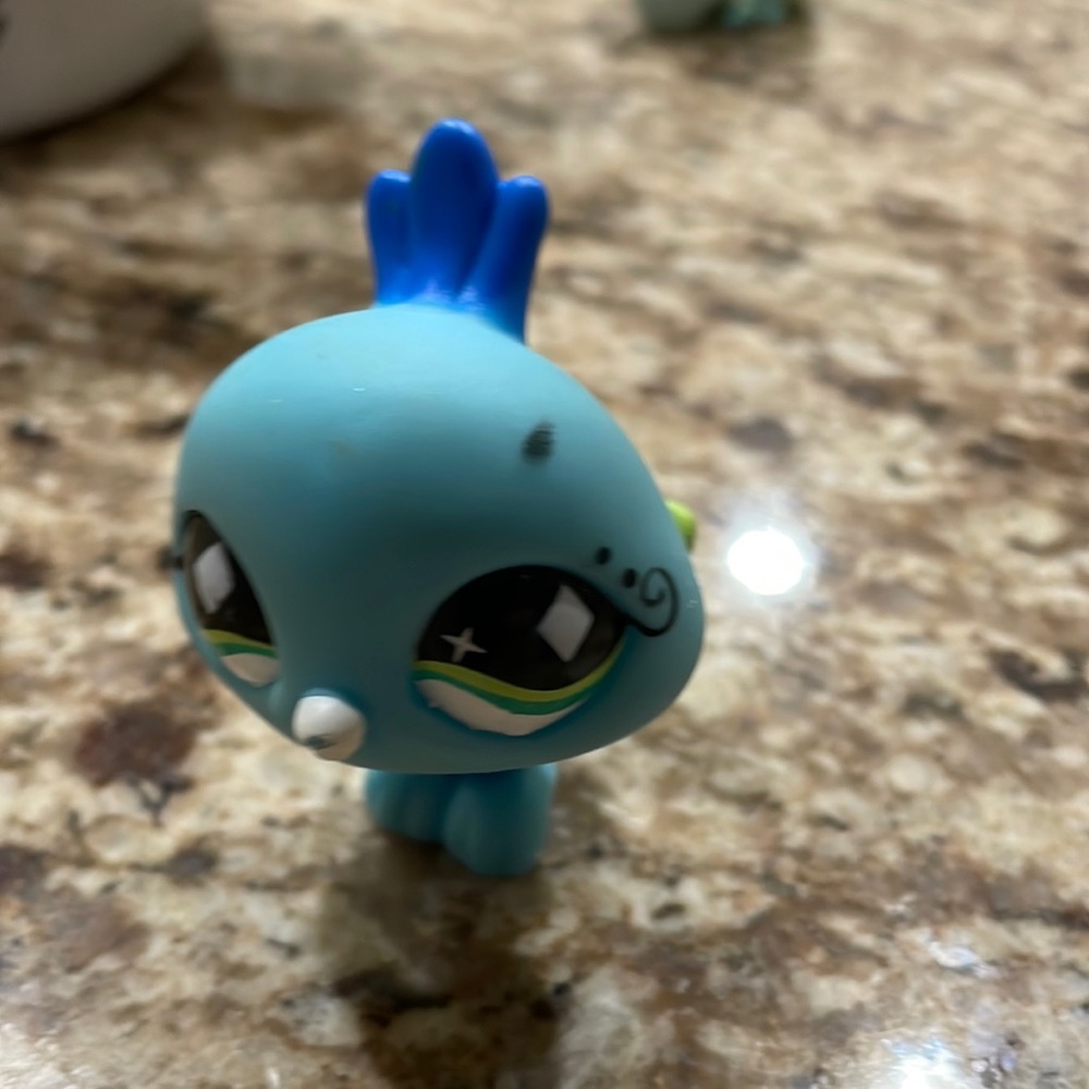 Littlest Pet Shop LPS #463 Peacock Bird Blue With Diamond Eyes